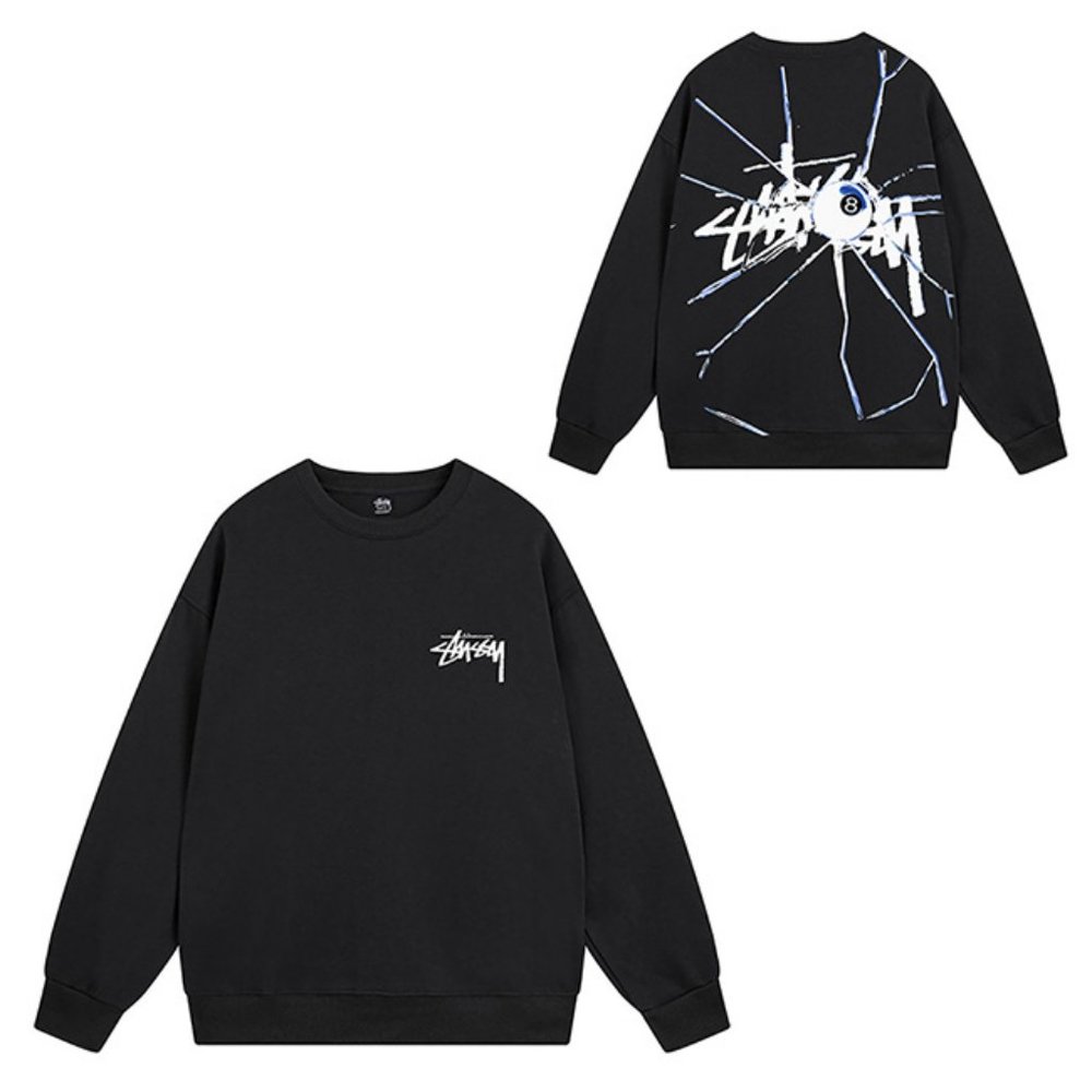 Stussy Sweatshirt Crack Crew Sweat Black